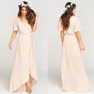 Show Me Your MuMu Dusty Blush Sophia Wrap Dress